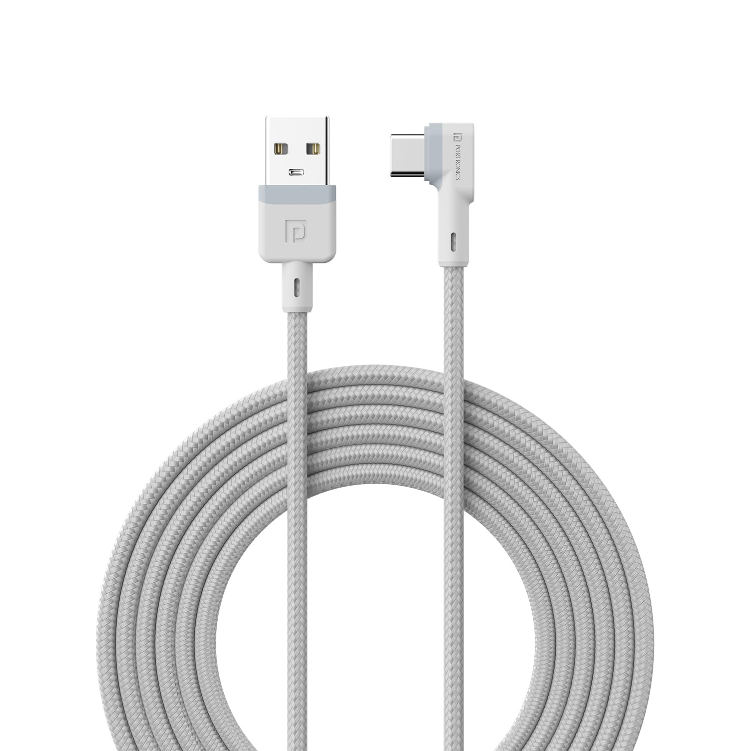Portronics Konnect L POR-1403 Fast Charging 3A Type-C Cable 1.2 Meter with Charge & Sync Function for All Type-C Devices (White)
