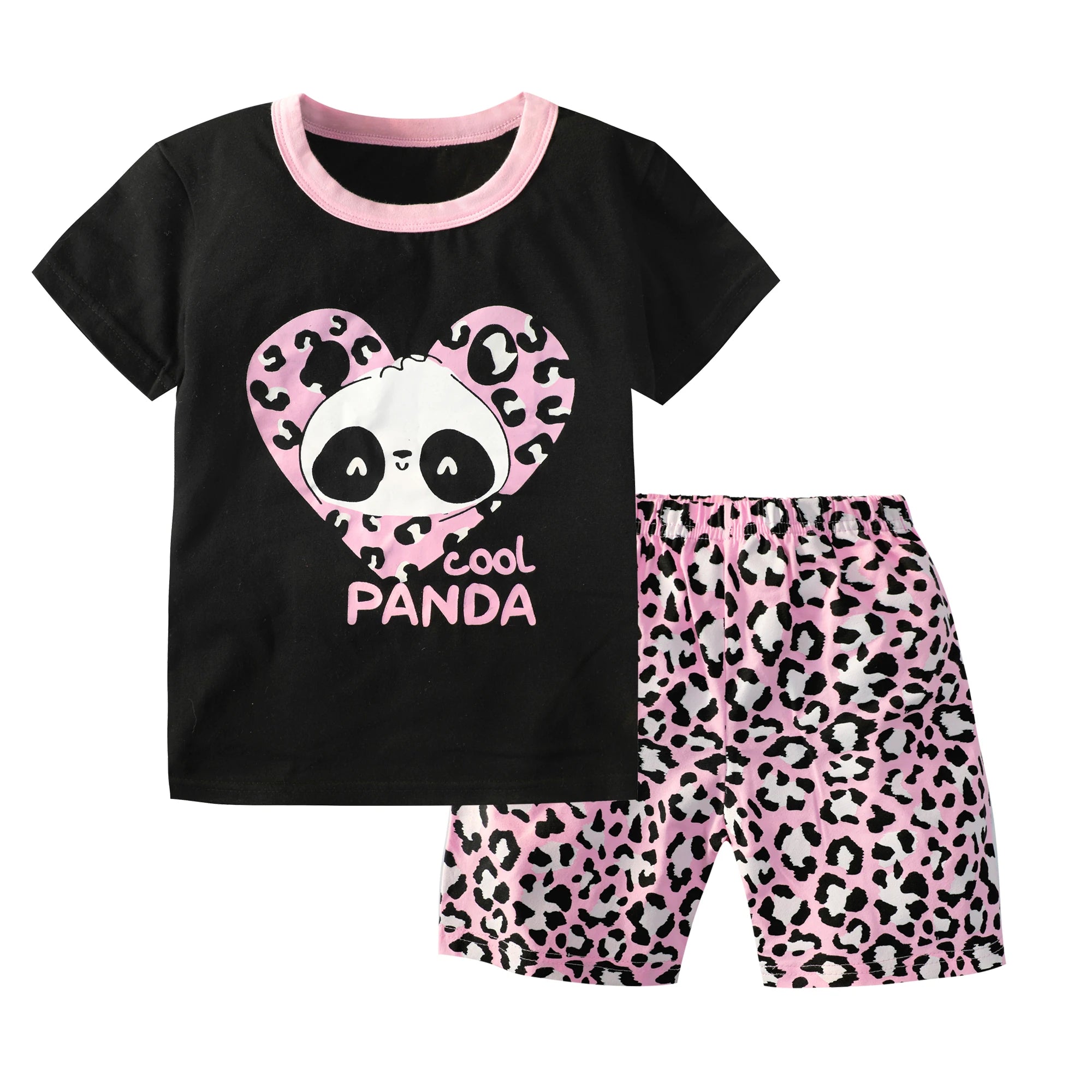 2 4 6 8 10 Years Kids Pjs Sets Summer Pajamas for Children Cotton Boys Sleepwear Baby Pyjamas Short Sleeves Girl Sets Nightwear